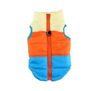 Zanthicia El Abrigo Seguro y Elegante con arnés para Perros es Paseos de Invierno, Ropa de Invierno Acolchada para Perros pequeños y Gatos poliéster, Abrigo para, Cielo Azul, S