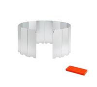 Zanthicia Estufa de campamento portátil, accesorios de cocina con parabrisas que mejoran la concentración calor mientras disfruta actividades al aire libre, parabrisas plegable para acampar, Plata