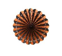 Zanthicia Flor de papel Paraguas ligero Guirnalda Exquisito Papel brillante Fan Calcomanías de pared Hermosa guirnalda 3D Kids Favor Bar, naranja negro