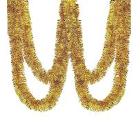 Zanthicia Guirnalda navideña suave y flexible que crea un mágico para bodas. Guirnalda de oropel plateado. Adorno decorativo plateado fácil de usar. Reutilizable, Dorado