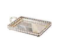 Zanthicia Impresionante Bandeja con Espejo, Bandeja para Maquillaje, Joyas y una Elegante solución de Almacenamiento para organizar Tus artículos de Belleza, 40x21x7cm