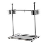 Zanthicia Jaula de pájaros de Acero Inoxidable con Soporte para Loros Que Ofrece oportunidades óptimas de Entrenamiento y unión. Bandeja cóncava agrandada, 44x33x60cm