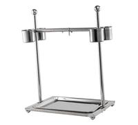 Zanthicia Jaula de pájaros de Acero Inoxidable con Soporte para Loros Que Ofrece oportunidades óptimas de Entrenamiento y unión. Bandeja cóncava agrandada, 36x25x40cm