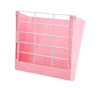 Zanthicia Jaula de plástico con Soporte para heno, comedero y dispensador de Alfalfa de fácil fijación para Animales pequeños. Método de instalación: 1, Rosa, 22.3 x 20.5 x 9 cm
