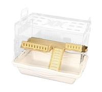 Zanthicia Jaula para hámster de 360 Grados, Transparente, portátil, para hámsteres Enanos, Ratones y jerbos. Jaula con Envoltura Completamente Cerrada. Estuche de Transporte portátil, Escalera