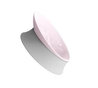 Zanthicia Juego de Cuencos Dobles de melamina para Gatos, para una alimentación Segura y antivuelco, Gel sílice, protección del Cuello Inclinada, Cuenco para Gatos a la luz la, Rosa Claro