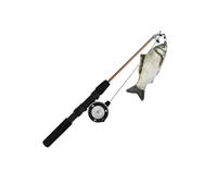 Zanthicia Juguetes con Plumas para Gatos, Juego Interactivo, Regalos Seguros y no tóxicos, caña de Pescar en Forma de pez, Juguete para Gatos, caña Pescar plástico para, Juguete, la Carpa herbívora