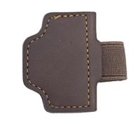 Zanthicia Marcapáginas magnético de cuero portátil, resistente y duradero, ideal para el aula. Soporte para bolígrafos magnético de cuero personalizado e impermeable, marrón oscuro