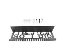 Zanthicia Marco de Soporte de medallas Acero Inoxidable Primera Calidad para Montar en la Pared, Elegante Estante para exhibición medallas Gimnasia. El Estante exhibición Metal, ASI LO Hice, 40cm