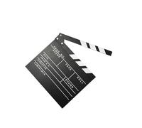 Zanthicia Mini claqueta de para Madera Duradera para películas, Cortes de acción, fotografía, colección de directores, Cajas Resistentes a la decoloración, Negro Ingles, 20x20cm