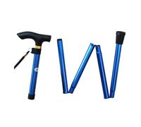 Zanthicia Muletas de aleación de Aluminio, muletas Plegables, Bastones para Caminar, Accesorios Senderismo a Prueba Golpes, Bastones portátiles para Correr, Azul