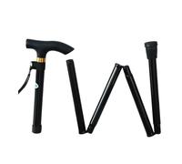 Zanthicia Muletas de aleación de Aluminio, muletas Plegables, Bastones para Caminar, Accesorios Senderismo a Prueba Golpes, Bastones portátiles para Correr, Negro