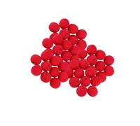 Zanthicia Nariz de payaso divertida para cosplay, fiesta de actuación, con 50 narices payaso rojas, suaves y cómodas para Halloween, accesorios navideños, narices esponja roja 5 cm,