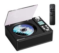 Zanthicia Opciones de reproducción versátiles Reproductor de CD Biblioteca Musical en la Palma la Mano Tamaño Compacto Reproductor CD portátil ABS Fácil controlar, Negro