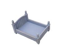 Zanthicia para Madera bebé recién Nacido Infantil fotografía Prop Decorativo Color sólido simulación Antideslizante reemplazo Cama decoración Ornamento, Azul