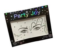 Zanthicia Pegatinas de diamantes de imitación para la frente los ojos, sin pegamento, brillo corporal, maquillaje facial, decoraciones DIY para mujeres, accesorio para fiesta boda, HF-108 AB color