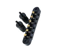 Zanthicia Puente de sillín de rodillos, accesorios ajustables, 2 pernos a juego, pieza trasera bloqueo, instrumento Musical eléctrico 6 cuerdas, Negro