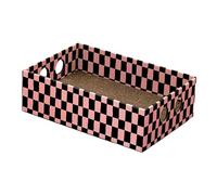 Zanthicia Rascador de cartón para Gatos, Duradero, con Aberturas de fácil Acceso y Resistente. Rascador de cartón para Gatos pequeños, medianos y Grandes, Naranja Rojo, 47 x 31.5 x 14 cm