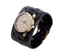 Zanthicia Reloj de para Hombre, Correa de Cuero, Reloj Cuarzo, Relojes para Novio, Accesorios visualización Tiempo para Trabajo Social