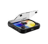 Zanthicia Reproductor de CD Recargable con Pantalla LCD, conectividad USB, Radio FM, Escucha de música sin interrupciones. El Reproductor de CD portátil está, Negro, 135 x 135 x 25 mm