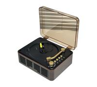 Zanthicia Reproductor de CD Retro para el hogar con función de Altavoz Bluetooth, fácil controlar, Reproductor CD con Altavoces ABS, portátil, marrón