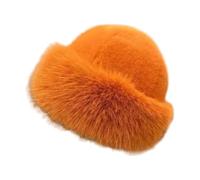 Zanthicia Sombrero cosaco, sombrero ruso, cálido de piel sintética para invierno, para viajar, montar a caballo, snowboard, rosa, Naranja, para 60CM