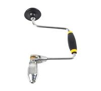 Zanthicia Taladro de manivela de resistencia, soporte para brocas de carpintero, mango cómodo y antideslizante, fácil de usar, Para madera, hogar, acrílico, Plata, 33 x 18.5 cm