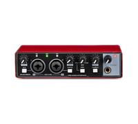 Zanthicia Tarjeta de Sonido Externa USB-C para una Experiencia de Audio inmersiva, Sonido, Entrada 2 vías, Salida 2 vías, alimentación Phan-tom 48V, Rojo