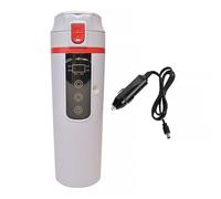 Zanthicia Taza de viaje inteligente con calentador de agua para coche 12 V y 24 V para disfrutar agua caliente al instante en todas tus aventuras. Capacidad real fría: 500 ml. Capacidad para