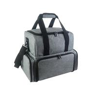 Zanthicia Todo lo Esencial en un Lugar con una Bolsa organizadora Elegante y fácil de Limpiar Bolsa Grande para cosméticos de Almacenamiento poliéster, Gris