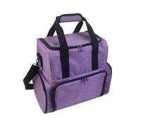 Zanthicia Todo lo Esencial en un Lugar con una Bolsa organizadora Elegante y fácil de Limpiar Bolsa Grande para cosméticos de Almacenamiento poliéster, púrpura
