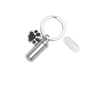 Zanthicia Urna de Cenizas para Mascotas con Caja de urna para Mascotas Que Ofrece Paz, contenedor Recuerdo, Recuerdo preciado con urnas Cenizas acompañantes, urnas, Llavero, 2.8 x 1.1 cm