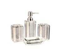 Zanthicia Vaso para cepillo de dientes, artículos de baño, decoración, jabonera, soluciones para la organización del baño, dispensador loción, jabón, juego soporte para cepillo dientes, juego, Plata