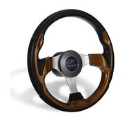 Zanthicia Volante de Barco, Eje de 3/4 Pulgadas, 3 radios, timón Desmontable antioxidante, Accesorios para Botes remos, Hardware con Tapa Central