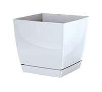 Zanvic Maceta Mod. begonya Fresh Quadro con Plato Incluido 21cm. Blanco