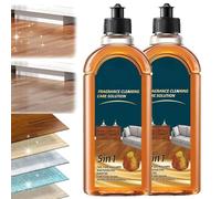 ZANWANXIN 2025 New Hardwood Floor Cleaner, Fragrance Cleaning Care Solution 5 in 1, Action Stain Remover for Hardwood Polish (2, Cleaner)