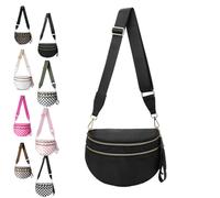 ZANWANXIN Checkered Bum Bag Crossbody,Checkered Purse, Checkereds Fanny Pack,Checkerboard Fanny Pack (Black)