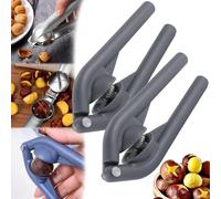 ZANWANXIN Chestnut Open Clip, Chestnut Cutter Tool, Chestnut Opener, Chestnut Cracker Tool, Nutcracker Chestnut Clip, Walnut Cracker Tool, Chestnut Peeler, Pecan Cracker Tool (Gray*2)
