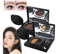 ZANWANXIN Eyebrow & Eyeliner Cream with Stamp, Eyebrow Stamp Kit, Eyebrow Stamps for Women, Cream Eyeliner, Eyebrow Stencil Kit for Women, Eyeliner with Stamp, Eyeliner Stamp (Gray+Brown)