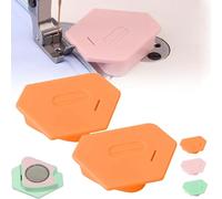 ZANWANXIN Magnetic Seam Guide for Sewing Machine, 2024 Upgraded Multi-Purpose Tool Polygonal Strong Magnetic Gauge, Polygonal Multifucntional Seam Guide Hemmer with Scale (Orange-2)