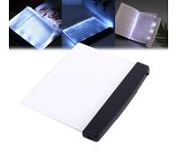 ZANWANXIN Multifunctional LED Flat-Panel Night Vision Reading Lamp, Led Panel Reading Light Flat Book, Flat Book Light, Book Page Light, Booklights for Reading in Bed at Night (Black 1PCS)