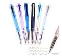 ZANWANXIN Nurse Pens / 6 PCS Multicolor Pen, 4-in-1 18 Colors, 0.5mm 3-in-1 Multicolor Gel Ink Pen, Consecutivte - Consecutive 18 Colors Quick Drying Gel Ink Pens (6pcs)
