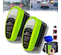 ZANWANXIN Oil-Free Car Glass Brushes, Oil Free Car Window Brush, Cars Glass Oil Film Cleaning Brush, Wipe Board with Refills (2, Green)