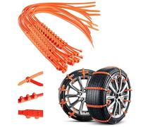 ZANWANXIN Reusable Anti Snow Chains, Snow Tire Zip Ties, Anti Skid Snow Chains Car Winter Tire Wheels Chain, Snow Zip Ties for Tires, Cable Chains for Cars, Snow Chains for Car Tires (10)