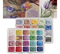 ZANWANXIN Shifting Watercolor Painting Set, Color Shifting Watercolor Paint, Glitter Watercolor Paint, Shifting Watercolor Paint Set, Metallic Watercolor Paints, Shifting Watercolor Paint (Style A+B)