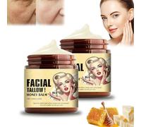 ZANWANXIN Whipped Beef Tallow Honey Balm, Whipped Beef Tallow and Honey Balm, Grass Fed Grass Finished Face Cream, Beef Tallow Moisturizer Face (2PCS)