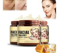 ZANWANXIN Whipped Beef Tallow Honey Balm, Whipped Beef Tallow and Honey Balm, Grass Fed Grass Finished Face Cream, Beef Tallow Moisturizer Face (3PCS)