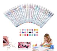 ZANWAXNXIN 3D Acrylic Gel Pens, 3D Acrylic 1.0mm Pen,Gel Pens for Coloring, Quick Dry 3d Acrylic Gel Pens Write Colorful Life, for Adult Coloring, Drawing,Writing (24 Colors)