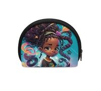 Zanxiantu Monedero para niña, monedero, monedero, monedero, bolsa de almacenamiento, Black Girl African, Talla única, Animal