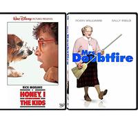 Zany Fun Family Pack - Disney Honey, I Shrunk The Kids & Mrs. Doubtfire Robin Williams Double Feature Movie set